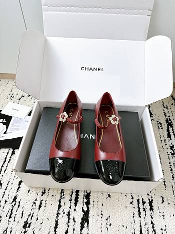 Colestore Chanel 25A Ballet Flats Red