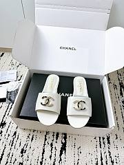 Colestore Chanel 25A Slides Sandals White - 1
