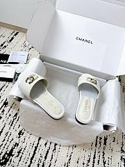 Colestore Chanel 25A Slides Sandals White - 6