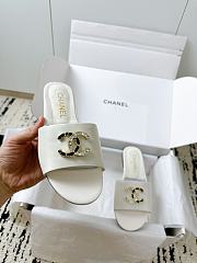 Colestore Chanel 25A Slides Sandals White - 4