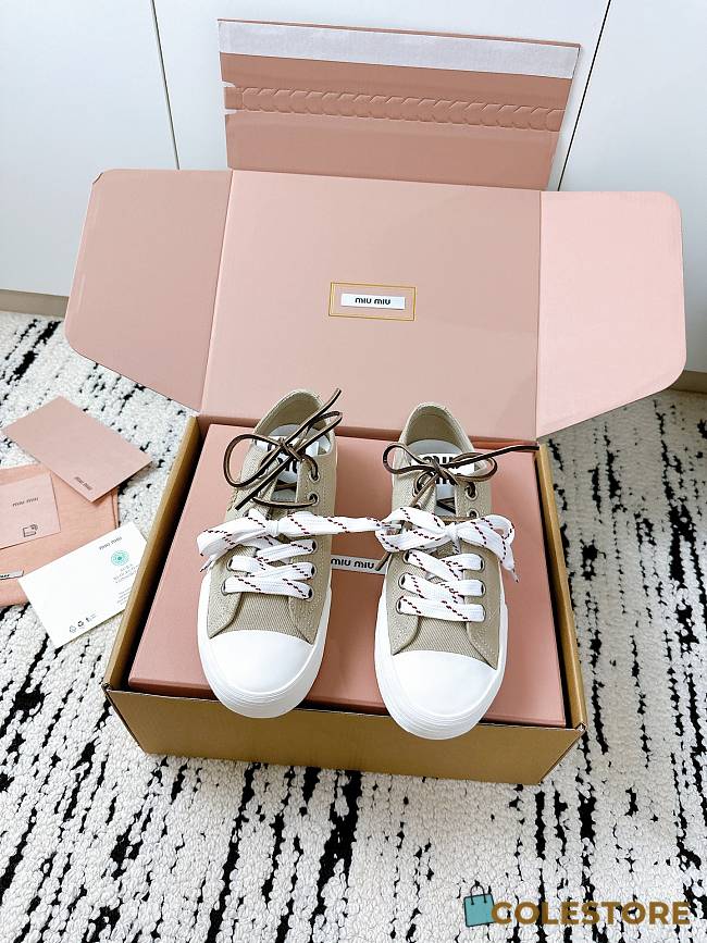Colestore Miu Miu Canvas Sneaker Brown - 1