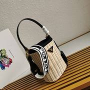 Colestore Prada Wicker And Canvas Bag 18x19x11cm - 5