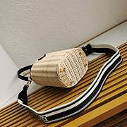 Colestore Prada Wicker And Canvas Bag 18x19x11cm - 6
