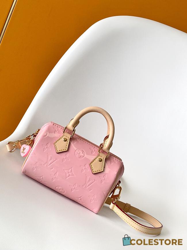 Colestore Louis Vuitton Nano Speedy Mochi Pink 16x10x7.5cm - 1