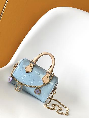 Colestore Louis Vuitton Nano Speedy Baby Blue 16x10x7.5cm
