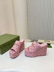 Colestore Gucci Women's Interlocking G Horsebit Flatform in Pink - 5