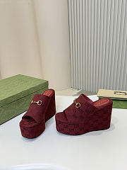 Colestore Gucci Women's Interlocking G Horsebit Flatform in Red - 1