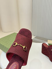 Colestore Gucci Women's Interlocking G Horsebit Flatform in Red - 4