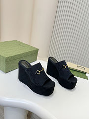 Colestore Gucci Women's Interlocking G Horsebit Flatform in Black - 6