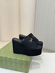 Colestore Gucci Women's Interlocking G Horsebit Flatform in Black - 5