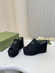 Colestore Gucci Women's Interlocking G Horsebit Flatform in Black - 3