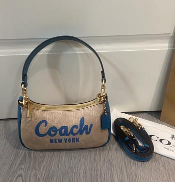 Colestore Coach Teri Mini Crossbody Bag in Signature Canvas with Coach Artwork 20x12x7cm