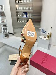  Colestore Valentino Garavani Embroidered raffia VLogo Signature Slingback Pumps  - 2