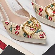 Colestore Valentino Vlogo Signature Platform Heel Pumps In Cherryfic Pattern  - 6