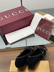 Colestore Gucci Horsebit Ballet Flat Black Oginal GG Canvas - 5