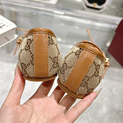 Colestore Gucci Horsebit Ballet Flat Brown Oginal GG Canvas  - 5