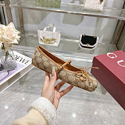 Colestore Gucci Horsebit Ballet Flat Brown Oginal GG Canvas  - 4