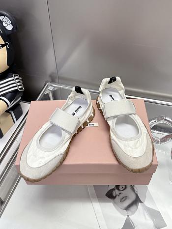 Colestore Miu Miu Tyre Ballerina Shoes Neutral
