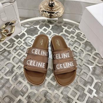 Colestore Celine Trendy Triomphe Webbing Logo Slides/Sandals