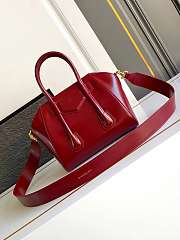 Colestore Givenchy Women's Mini Antigona Lock Red Bag In Box Leather 22x18x13cm - 5