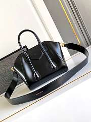 Colestore Givenchy Women's Mini Antigona Lock Black x Gold Hardware Bag In Box Leather 22x18x13cm - 4