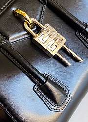 Colestore Givenchy Women's Mini Antigona Lock Black x Gold Hardware Bag In Box Leather 22x18x13cm - 2