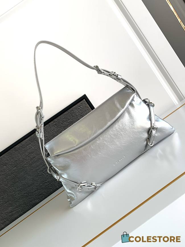 Colestore Givenchy Women's P'tit Voyou Sliver Bag in Laminated Leather 32x15x9.5cm - 1