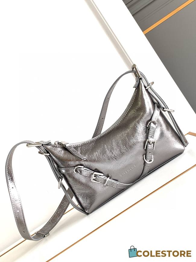 Colestore Givenchy Voyou Sliver Mini Leather Shoulder Bag 24x18x3.5cm - 1