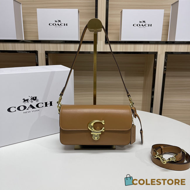 Colestore Coach Studio Baguette Bag in Honey Brown 20x10x7cm - 1