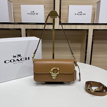 Colestore Coach Studio Baguette Bag in Honey Brown 20x10x7cm