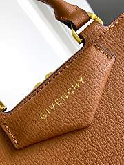 Colestore Givenchy Mini Antigona Cube Brown bag in leather 13x19x22cm - 4