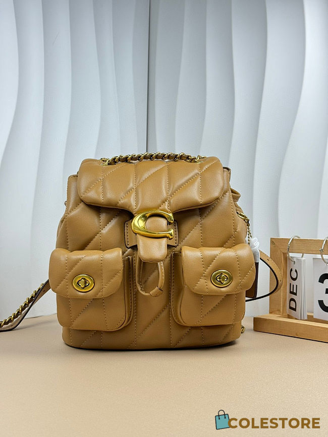 Colestore Coach Tabby Backpack Honey Brown 22.5x21x13.5cm - 1