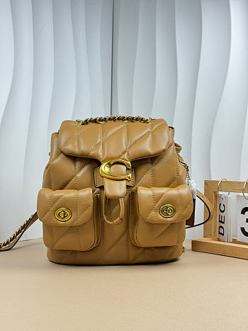 Colestore Coach Tabby Backpack Honey Brown 22.5x21x13.5cm