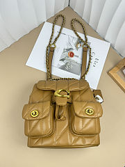 Colestore Coach Tabby Backpack Honey Brown 22.5x21x13.5cm - 4