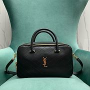 Colestore YSL Saint Laurent Lyia Zip-up Duffle Bag in Black 31x13x16cm - 1