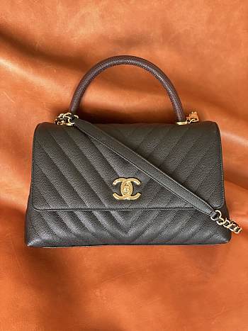 Colestore Chanel Mini Coco Handle Bag in Black 28cm
