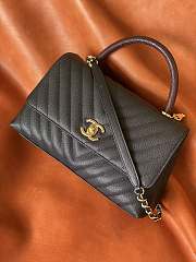 Colestore Chanel Mini Coco Handle Bag in Black 28cm - 6