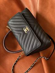 Colestore Chanel Mini Coco Handle Bag in Black 28cm - 5