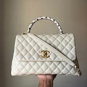 Colestore Chanel Mini Coco Handle Bag in White 28cm - 1