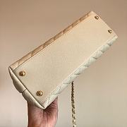 Colestore Chanel Mini Coco Handle Bag in White 28cm - 5