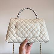 Colestore Chanel Mini Coco Handle Bag in White 28cm - 2