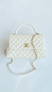 Colestore Chanel Coco Handle Top Flap Bag Caviar Leather size 28cm - 1