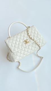 Colestore Chanel Coco Handle Top Flap Bag Caviar Leather size 28cm - 6