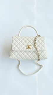Colestore Chanel Coco Handle Top Flap Bag Caviar Leather size 28cm - 4