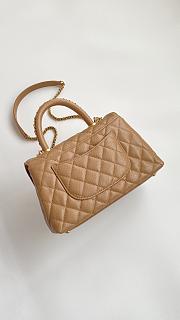 Colestore Chanel Coco Handle Top Flap Bag Small Caviar Leather Brown 23cm - 3