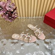 Colestore Valentino Garavani Rockstud Leather Slides Nude - 6