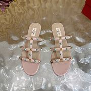Colestore Valentino Garavani Rockstud Leather Slides Nude - 4