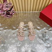 Colestore Valentino Garavani Rockstud Leather Slides Nude - 3