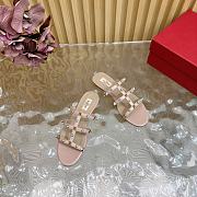Colestore Valentino Garavani Rockstud Leather Slides Nude - 2