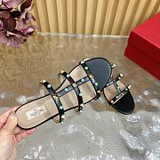 Colestore Valentino Garavani Rockstud Leather Slides Black - 6